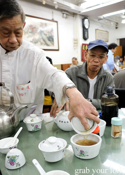 First tea flush at Lin Heung Tea House in Central, Hong Kong