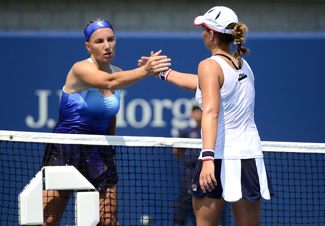 2014 US Open (Tennis) - Tournament - Svetlana Kuznetsova and Marina Erakovic