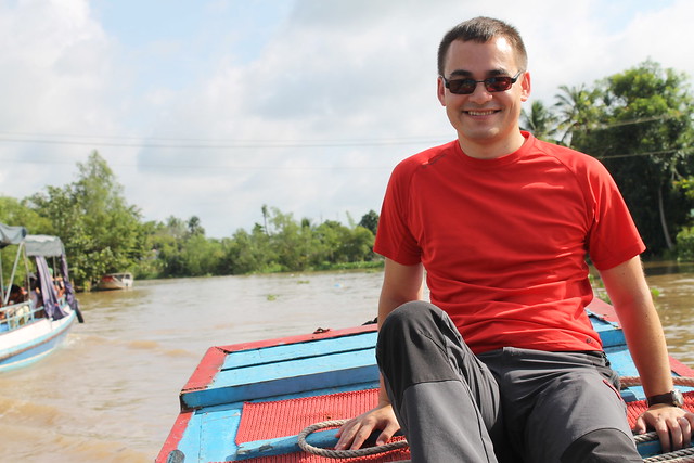 Sampan ride on the Mekong River