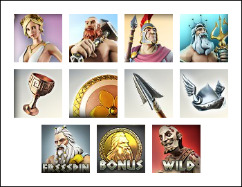 free The Legend of Olympus slot game symbols
