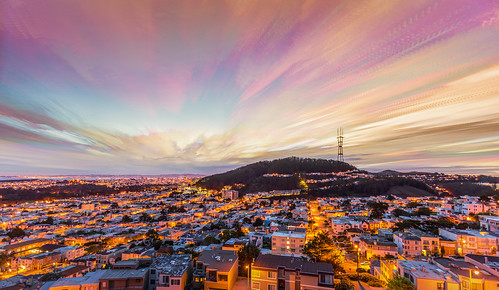 bayarea cities cityscape cityscapes clouds colorful colors grandview grandviewpark longexposure sanfrancisco sf stacked stacking sunrise sutro sutrotower timelapse california unitedstates us