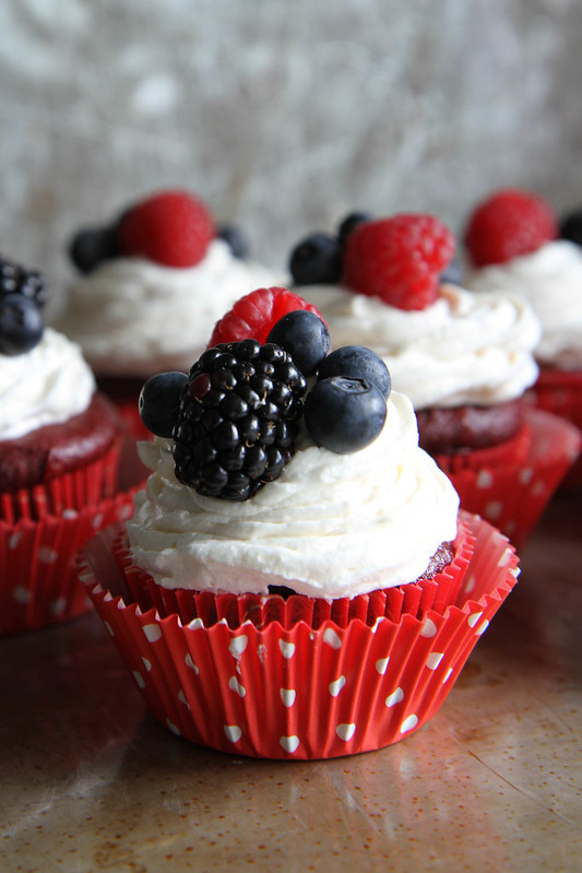 Red Velvet Cupcakes with Cream Cheese Frosting- Gluten Free and Vegan