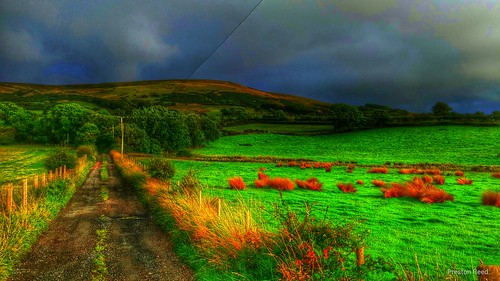 scotland landscapes fields farms psychedelic