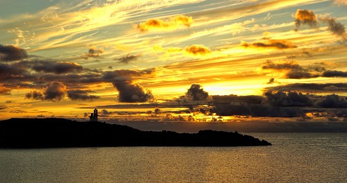 sunset sea sky lighthouse seascape clouds scotland cloudy sony alpha shetland hamnavoe