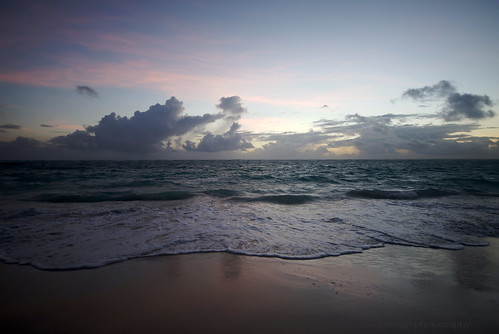 ocean morning light sky reflection beach wet water clouds sunrise dawn sand waves dominicanrepublic wideangle foam atlanticocean puntacana bavaro thegalaxy 1020mmsigma