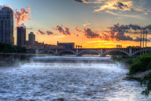 sunset minnesota river mississippi flickr minneapolis twincities hdr d800 hennepinavenuebridge stanthonyfalls 8xp