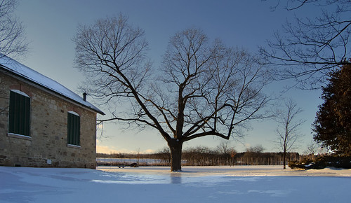 winter sunset ontario canada building stone rural d50 landscape countryside country structure 2007 caledon bostonmills edk7