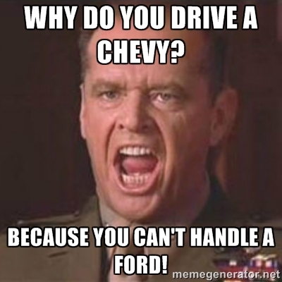 Meme Streets: WHY DO YOU DRIVE A CHEVY?