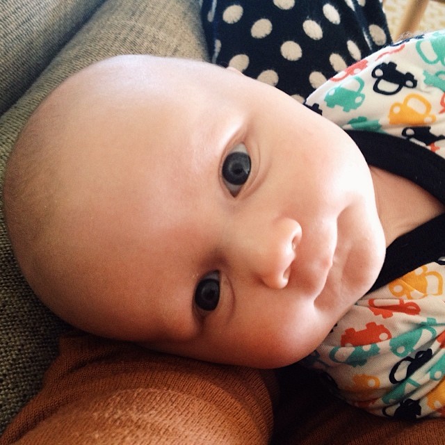 This little one has been trying to smile. #babygazing