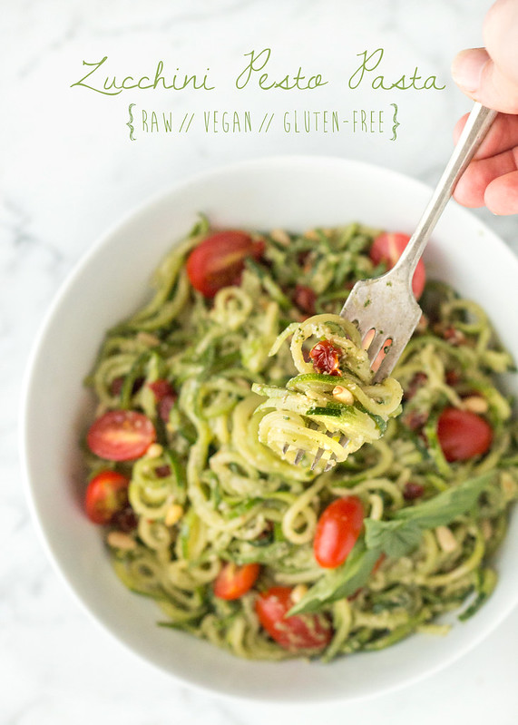 Zucchini Pesto Pasta (raw, vegan, gluten-free) | Will Cook For Friends