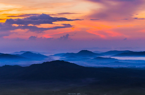 mountain sunrise landscape thailand