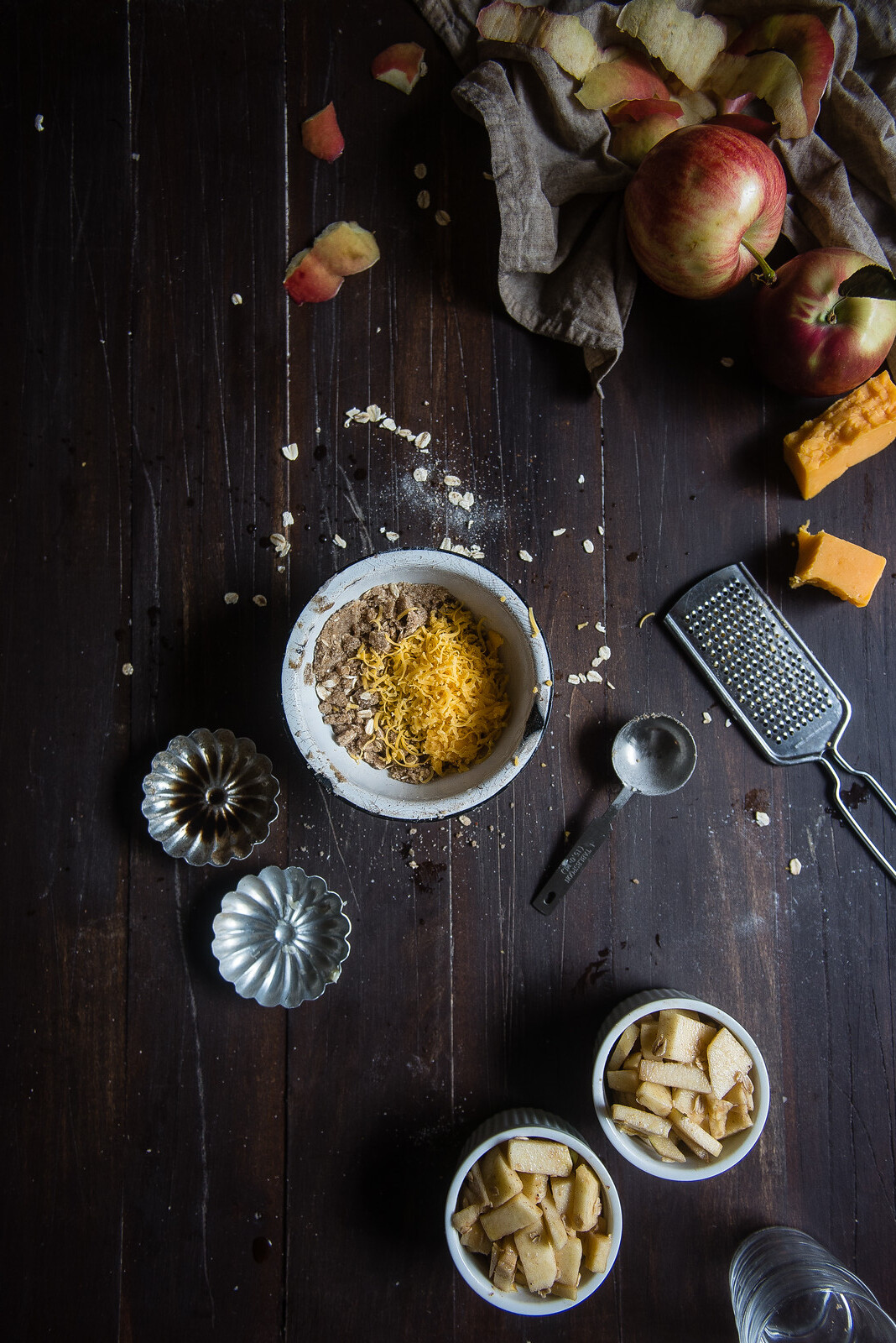 Brown butter cheddar apple crumbles for two, for Verily Magazine.