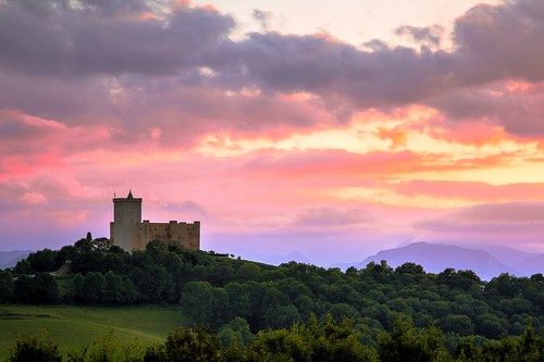 sunset castle pôrdosol castelo montanha pyrenees pirinéus chatêau
