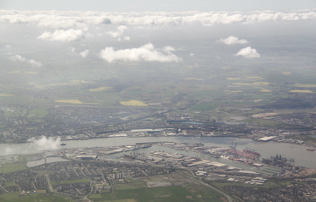 East London from the sky