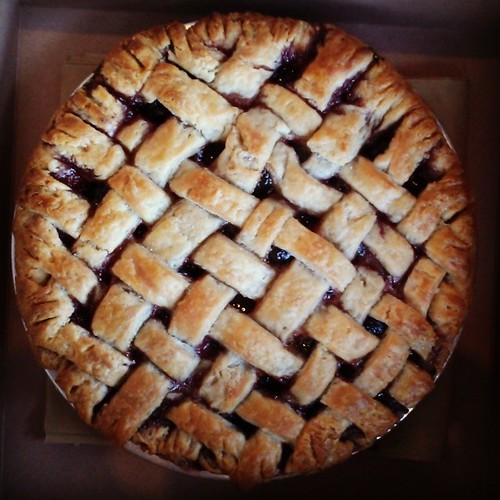This #pie is my pie! Stuffed with cherries from K&K Ranch and made with <3 by @goodgirldinette. Happy 4th!