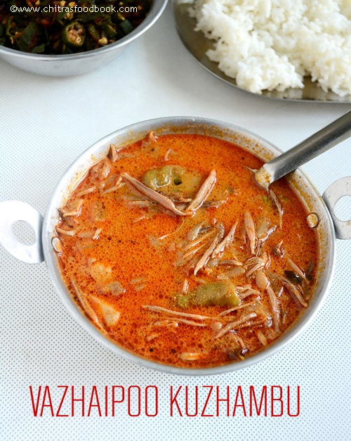 Vazhaipoo kuzhambu recipe