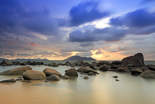 seascape beach indonesia landscape rocks borneo kalimantan singkawang