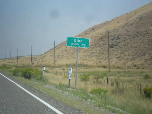 sign nevada countyline biggreensign elkocounty nv278