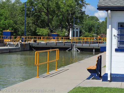 The lock doors at Lock 33, Erie Canal Path, Rochester, New York