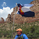 Matt with our latest flag addition - love the Colorado colors