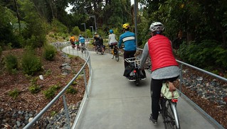 Riders on the Seattle Children's Livable Streets Burke-Gilman trail connector