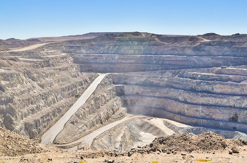 Open pit of the Rio Tinto Rössing uranium mine, Namibia