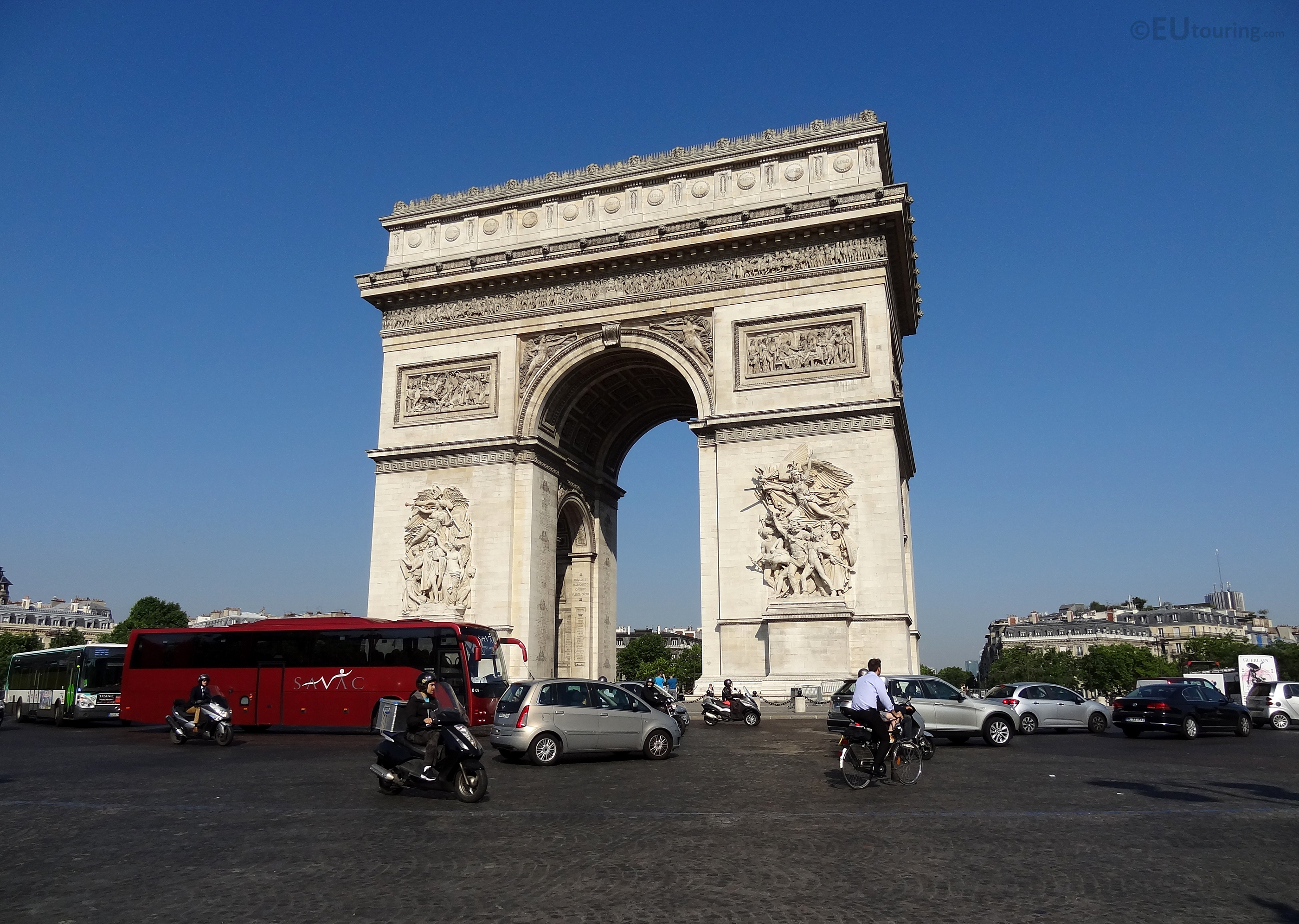 The Arc de Triomphe and traffic