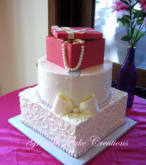 Flickriver: Photoset 'BRIDAL SHOWER CAKES' by Graceful Cake Creations