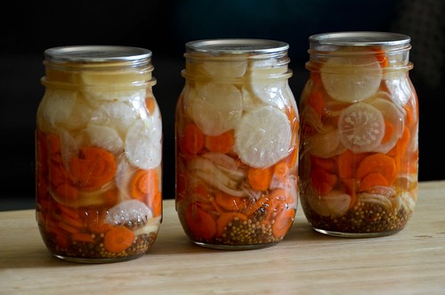 Pickled Daikon and Carrot Coins