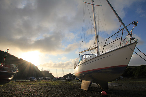 sunset sea holiday water coast boat harbour cove tide august devon 2014 sunflair watermouth watermouthcove