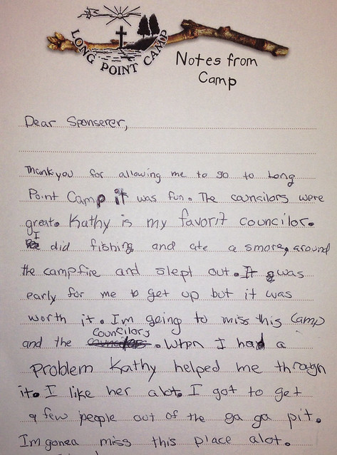 Letters from Long Point Camp 2014