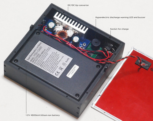 The inside of the power supply pack