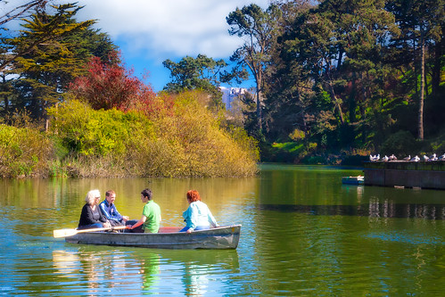 sanfrancisco california goldengatepark rowboat stowlake