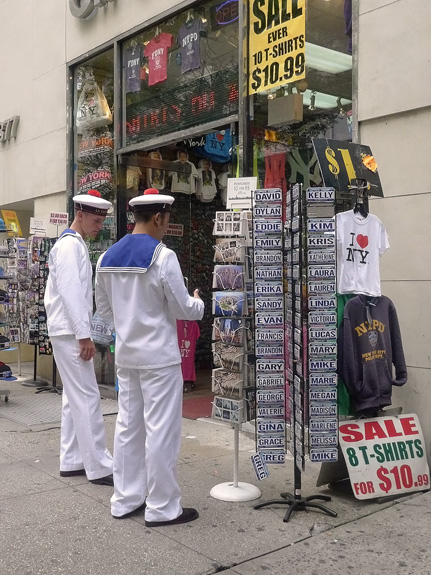 Sailors a-shopping, nyc