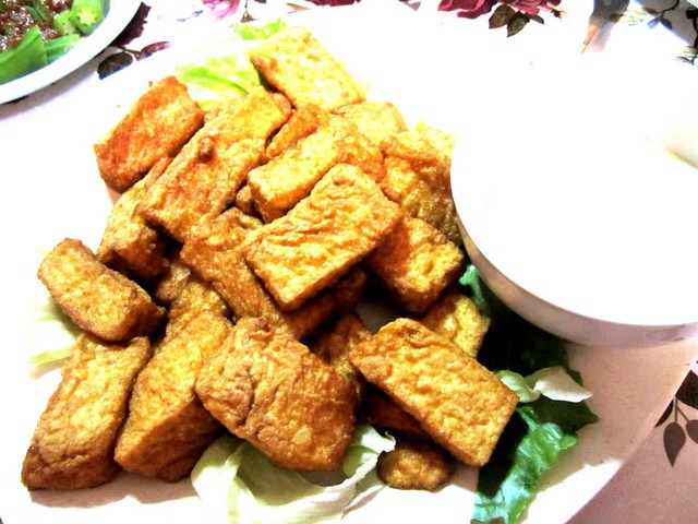 Fried tofu with mayo
