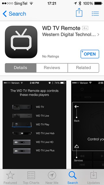 WD TV - iOS App