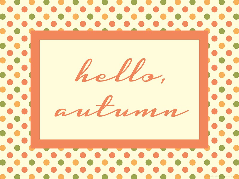Welcome Autumn with this {FREE} Hello, autumn printable (8x10) #free #printable #fall #autumn