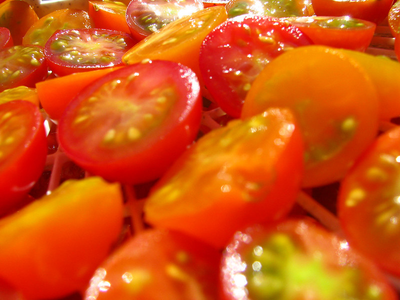Closeup of Cherry Tomatoes