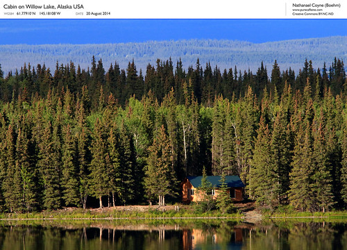 usa lake reflection water alaska america forest cabin recreation wrangellstelias aboreal