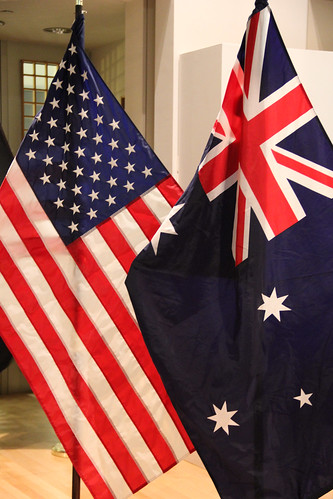 U.S. and Australian Flag