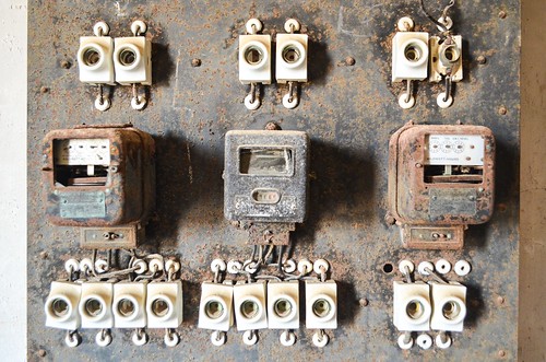 Kolmanskop ghost mining town - Electrical switchboard