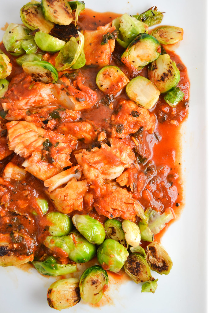 tunisian fish stew with brussel sprouts | things i made today