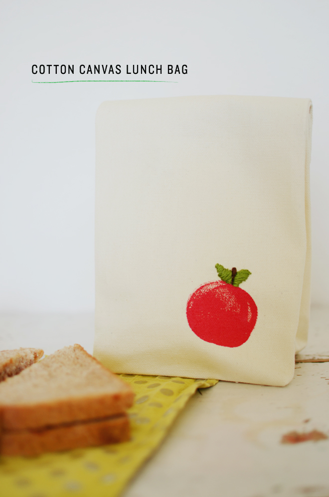 cotton canvas lunch bag