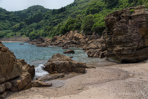 sea water rock japan wave seashore nango kyushu miyazakipref