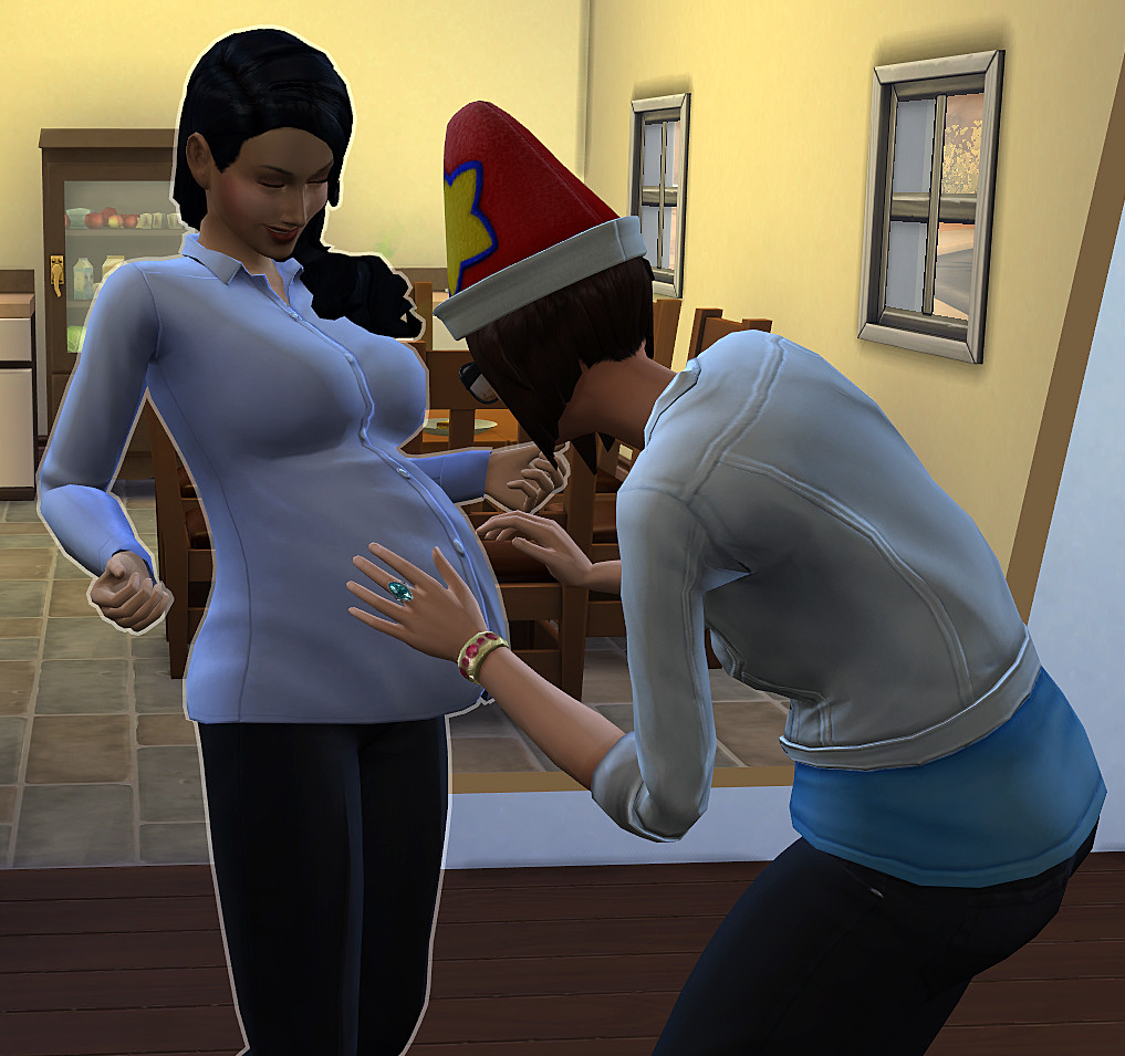 not having a big belly during pregnancy sims 4 mod