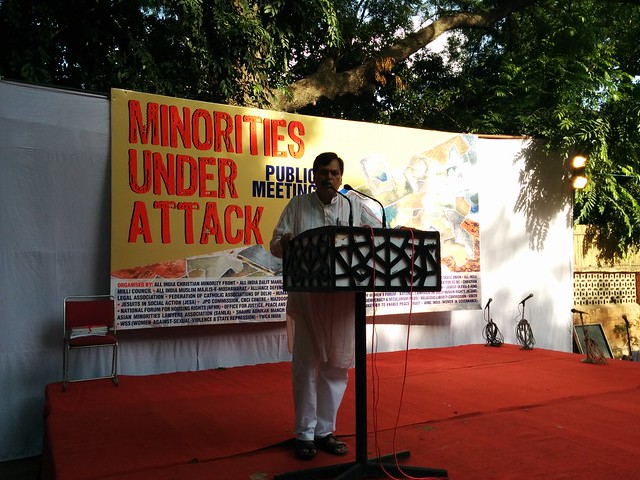 Ali Anwar of JDU speaking on the occasion.