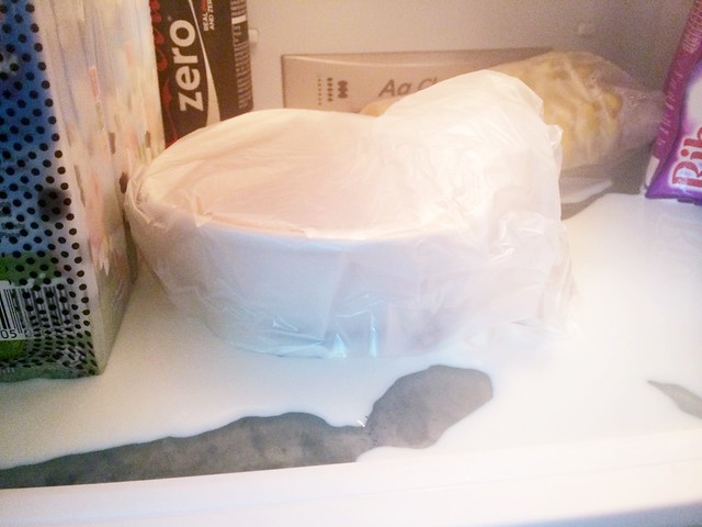 milk spilled in fridge