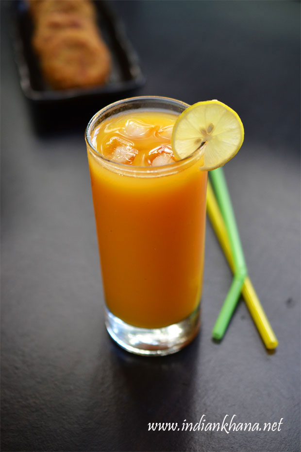 Mango Iced Tea Recipe | How to Make Mango Iced Tea ~ Indian Khana