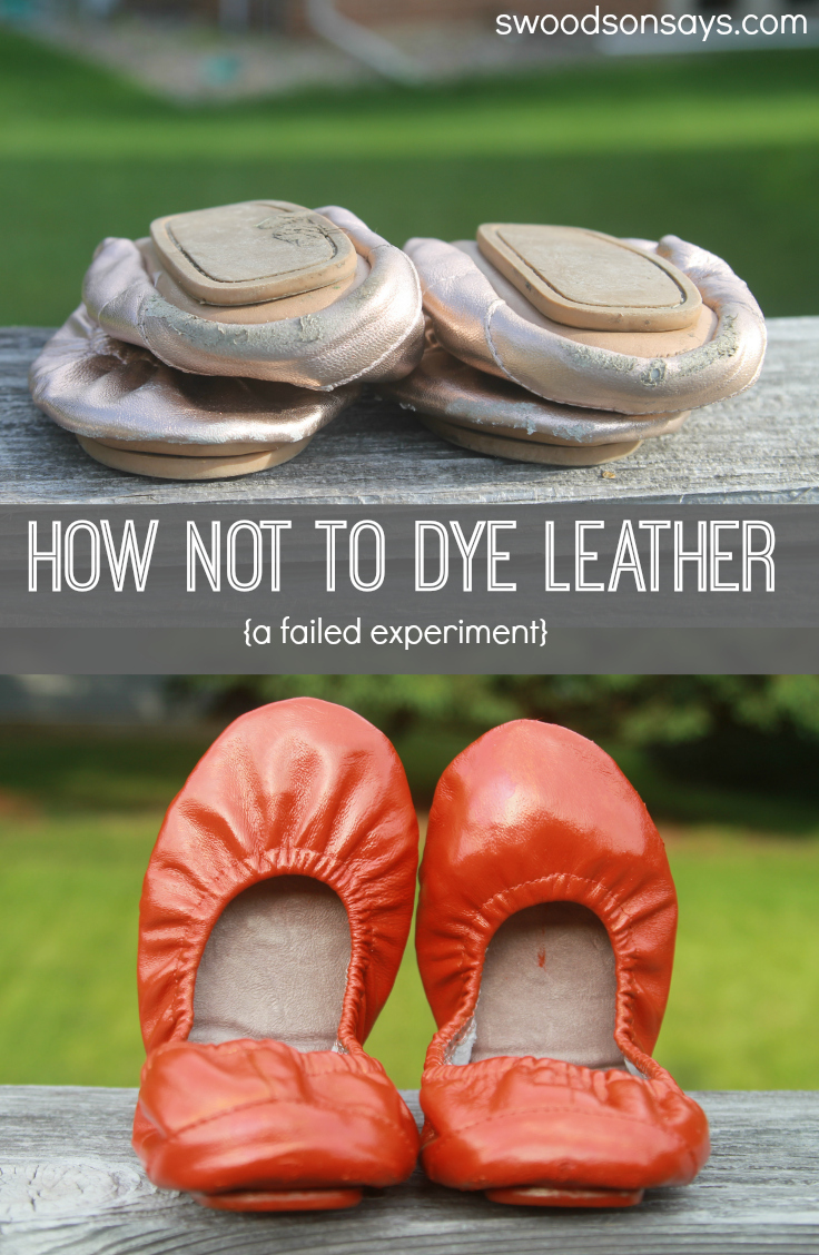 How (not to) Dye Leather Ballet Flats - Swoodson Says