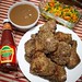 Dinner: baked rosemary chicken with gravy and steamed veggies.  #dinner #kwalacooks #bertoandkwala